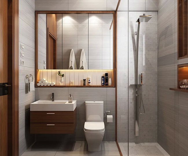 Kiêng kỵ màu sắc tổng thể về phòng thủy nhà vệ sinh